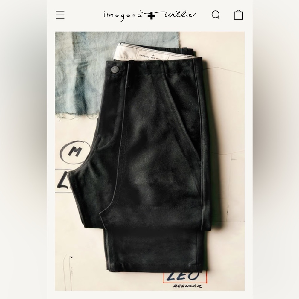 Imogene + Willie Hencye Canvas Work Pant Black 29/30